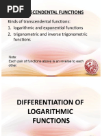 Lesson 5 Differentiation of Transcendental Functions