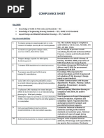 Compliance Sheet: Key Skills