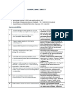Compliance Sheet: Key Skills