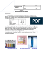 Activity 2 PH Measurement and Buffer Capacity