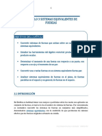 Sistemas equivalentes de fuerzas: momentos, producto vectorial y componentes