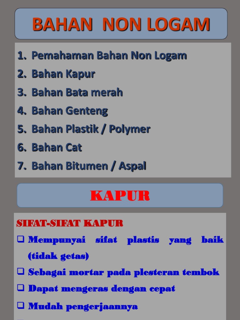 Bahan Bahan Non Logam Pdf