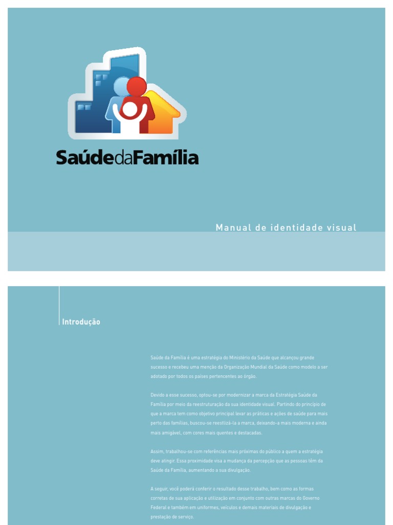 Manual de Identidade Visual Saúde Família | PDF | Modelo de cores RGB | Cor