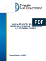 Manual de Gestion Del Proceso de E-A y Evaluacion Del Desempeno Docente 5-7-12