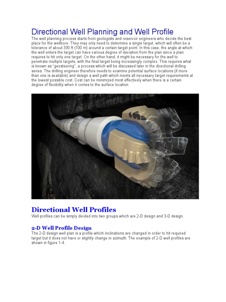 Directional Well Planning Overview | PDF | Drilling | Oil Well