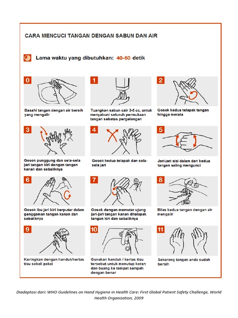 Diadaptasi Dari Who Guidelines On Hand Hygiene In Health Care First