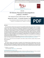 El Sistema Nacional de Investigadores Espejo o Modelo