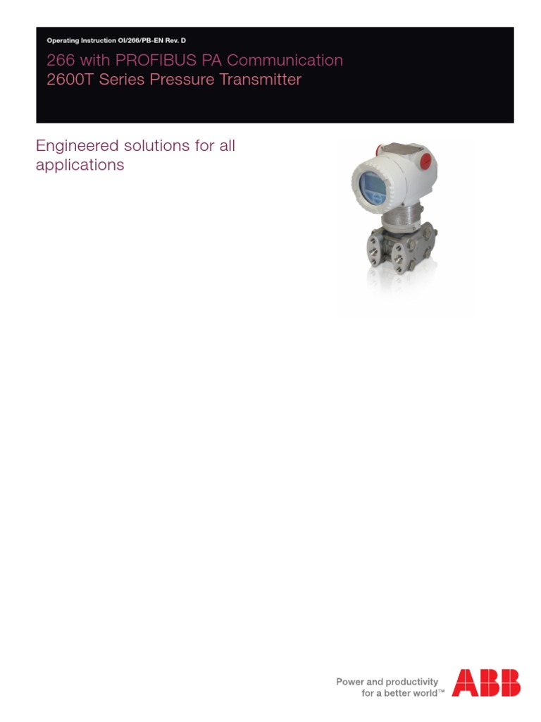 ABB Pressure Transmitter PDF Safety Electronic Waste