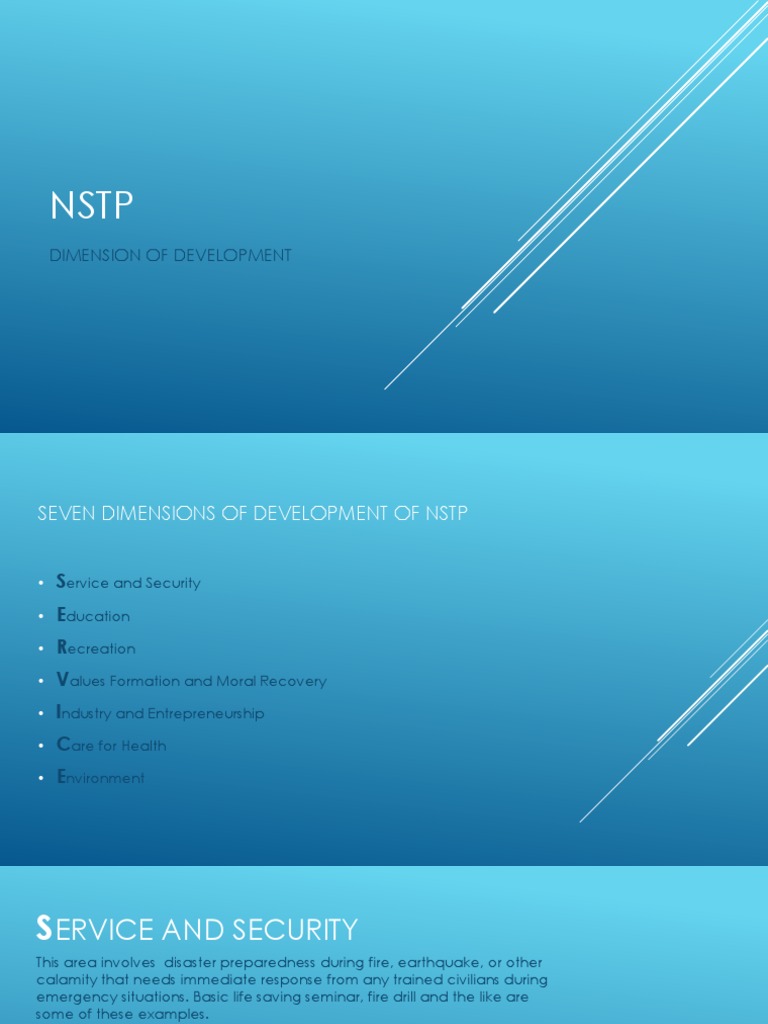 NSTP Development Dimensions Overview | PDF | Good Governance | Governance