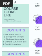 What A CLIL Course Looks Like