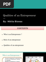 Qualities of An Entrepreneur