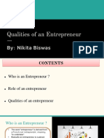 Qualities of An Entrepreneur