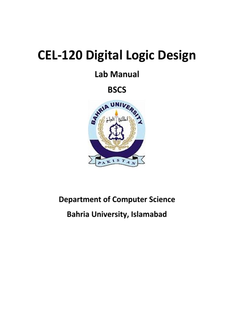 DLD CEL 120 Lab Manual PDF PDF Logic Gate Integrated Circuit
