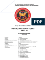 Instrução Técnica #01/2018 Parte 03: Corpo de Bombeiros Militar