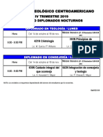 Horario IV Trimestre 19, Grado, Dipls Noche