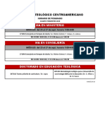 Horario IV Trimestre 19, Posgrado