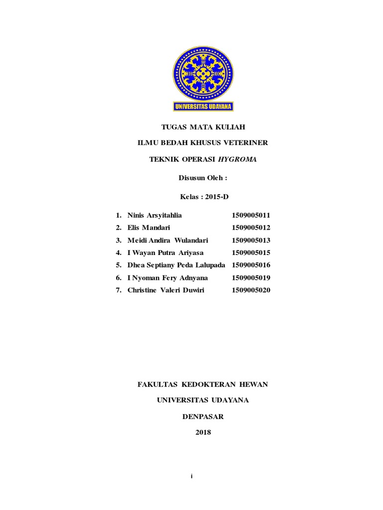 Teknik Operasi Hygroma  PDF