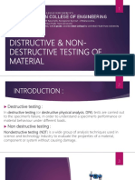Distructive & Non-Destructive Testing of Material