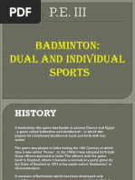 Badminton: Dual and Individual Sports