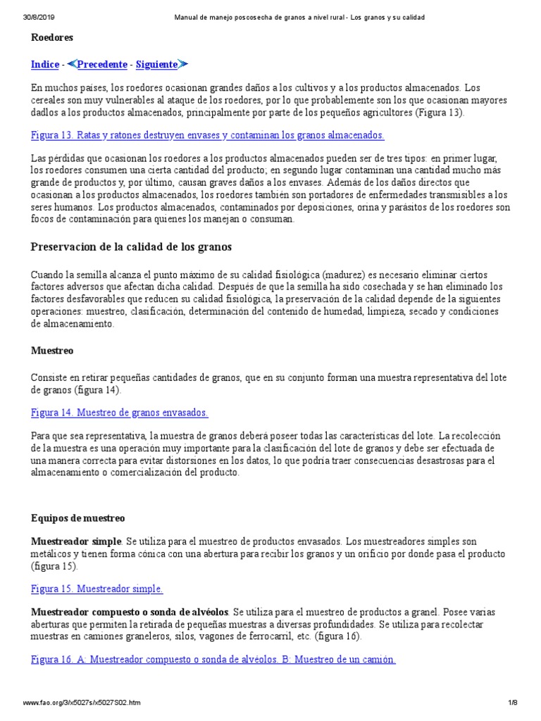 Control de roedores en granos almacenados | PDF | Humedad | Cereales