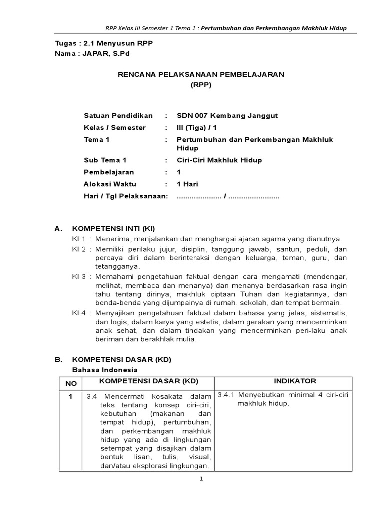 Rpp Pembelajaran Kelas Rangkap Model 211 Matematika 30
