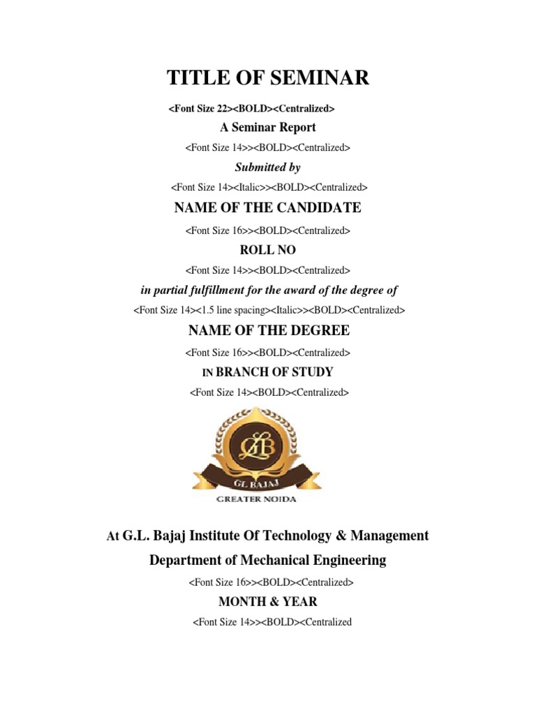 Seminar Report for Engineering Students | PDF