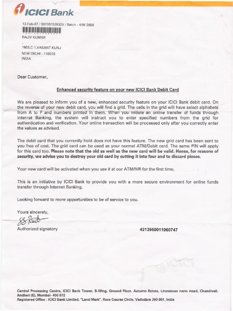 ICICI-Debit Card Features | PDF