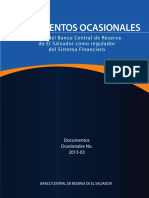 El Rol Del Banco Central de Reserva de El Salvador Como Regulador Del Sistema Financiero