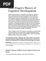 Jean Piaget's Theory of Cognitive Development