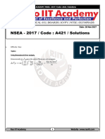 Nsea Official Test Paper 2017 Solutions
