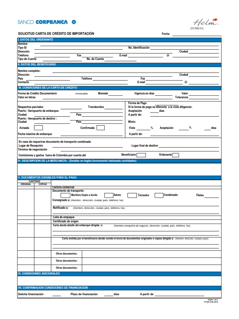 Carta de Credito | Carta de crédito | Bancos | Prueba gratuita de 30 ...