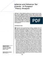 Tax Compliance and Advance Tax Payments: A Prospect Theory Analysis