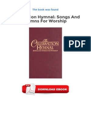 Celebration Hymnal Songs And Hymns For Worship Pdf Hymns Contemporary Worship Music