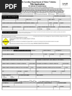 All Vehicles or Mobile Homes: No Strikeovers, Erasures or Correction Fluid Is Acceptable On This Form