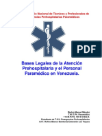 Bases Legales de La Atención Prehospitalaria y El Personal Paramédico en Venezuela 26 PDF