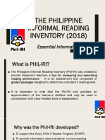The Philippine Informal Reading Inventory (2018)