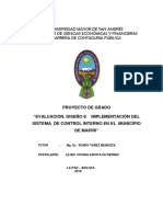 Universidad Mayor de San Andrés Facultad de Ciencias Económicas Y Financieras Carrera de Contaduria Pública