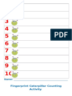 Fingerprint Caterpillar Counting Activity