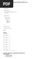 Program 1: Write A Programto Implement Bubble Sort. Source Code