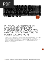 Estimation of Wing Loading and Thrust Loading