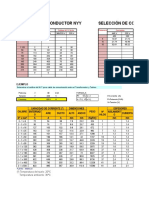 Selección de Conductor Nyy Selección de Conductor Nyy: Potencia Corriente Calibre NYY 3x1x Potencia Corriente