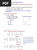 1 Eigenvalues and Eigenvectors: Eigenvalue Problem (One of The Most Important Problems in The Linear Algebra)