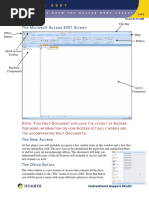 The Microsoft Access 2007 Screen: N: T H D A - F A H D