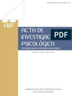Acta de Investigación Psicológica (Psychological Research Records) Vol 3 (2) Ago 2013 - Fac Psicología, UNAM PDF