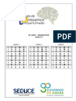 Lista 3 Lista 2 Lista 1: 9º Ano - Gabaritos Aula 3