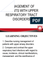 II. Upper Respiratory Tract Disorders