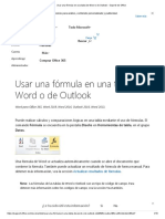Usar Una Fórmula en Una Tabla de Word o de Outlook - Soporte de Office