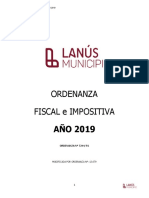 Ordenanza-2019 Lanus Fiscal Impositiva