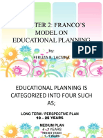 Chapter 2: Franco'S Model On Educational Planning: By: Ferliza B. Lacsina