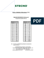 Pesos e medidas de tarugos e chapas de poliuretano